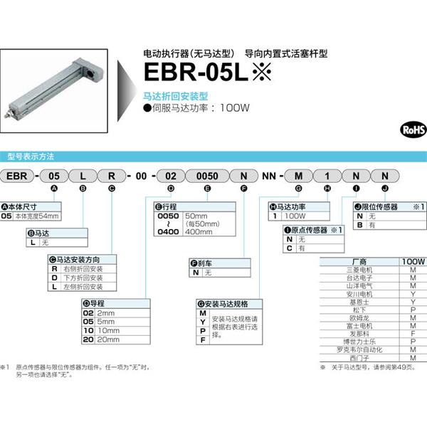 CKD喜開理電動(dòng)執(zhí)行器（無馬達(dá)型）滑塊型EBR-05LR-00-100400NNN-F1CB